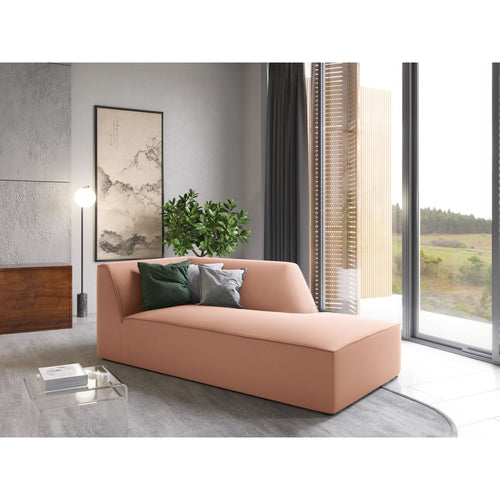 Cosmopolitan Design - Ligstoel rechts Siena flueel roze - 181x93x69cm