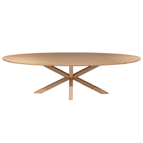 DÉJA Living Eettafel Lusa - Ovaal Naturel Eikenhout - 280x100x78cm