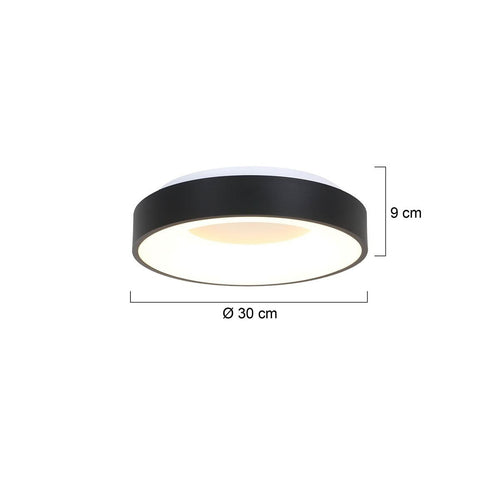 Steinhauer plafondlamp Ringlede - 1 lichts - 30x 9 cm - zwart - vtwonen shop