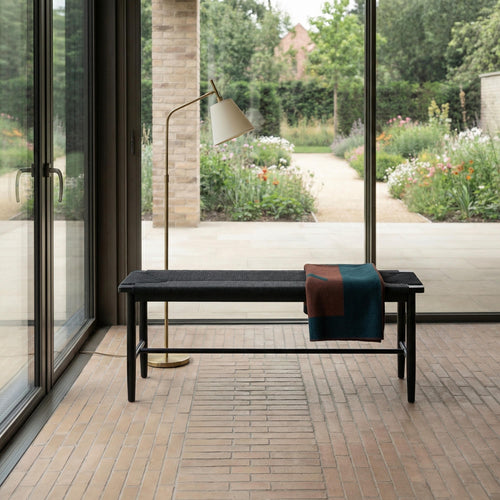 Furnhouse bankje Prime - Zwart - Papiergaren - 35x110x47