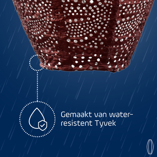 Lumiz solar lampion - paisley long oval - 20 cm - koper - vtwonen shop