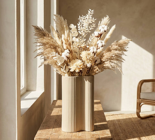 Mauro Ferretti vaas - 21x12x36 cm - beige