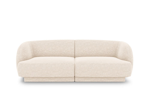 Micadoni - Bank "Miley" 2 zitplaatsen, structurele stof ivoor - 90x180x70cm