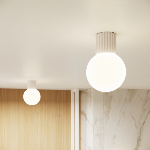 Sollux Lighting Wandlamp HALO beige IP44 - 12x17x12cm