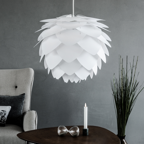 Umage Silvia Medium hanglamp white - met koordset zwart - Ø 50 cm - vtwonen shop