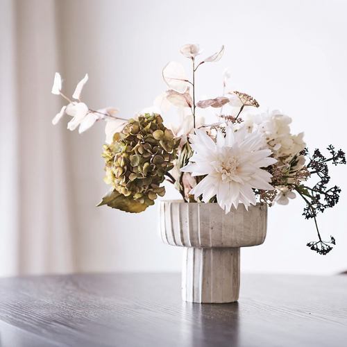 Artichok Hiba Vaas Bruin/Beige - Ø 21 x 19 cm - vtwonen shop