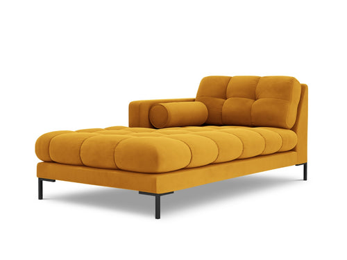 Cosmopolitan Design linker meridiaan Bali flueel, geel - 185x102x75cm