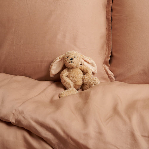 Coco & Cici - Tencel Twill Dekbedovertrek 100 x 135 cm - 1 Persoons Beddengoed - Kinderbeddengoed - Lyocell - Hypoallergeen & Extra Zacht - Peach