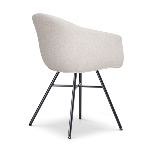 Nolon Noa-Otis Eetkamerstoel Beige - met Armleuning - Zwart