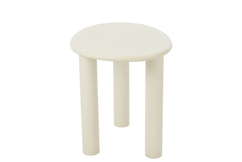 J-Line bijzettafel Bali - hout - wit - small