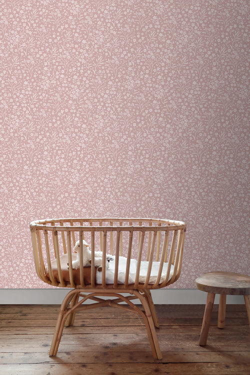 ESTAhome behang bloemetjes roze - 53 cm x 10.05 m - 139884 - vtwonen shop