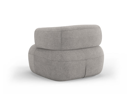 Micadoni Fauteuil Jenny boucle, lichtgrijs - 88x90x73cm