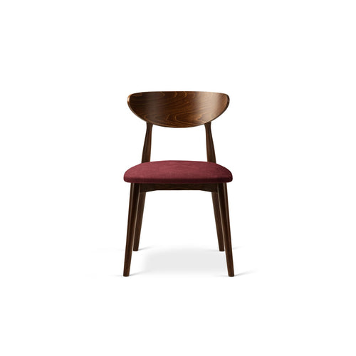 Set van 2 stoelen Leon chenille bordeaux - 48x47.5x79cm