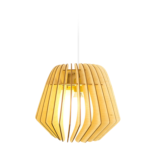 Bomerango Wall Spin houten muurlamp met koordset wit - Medium
