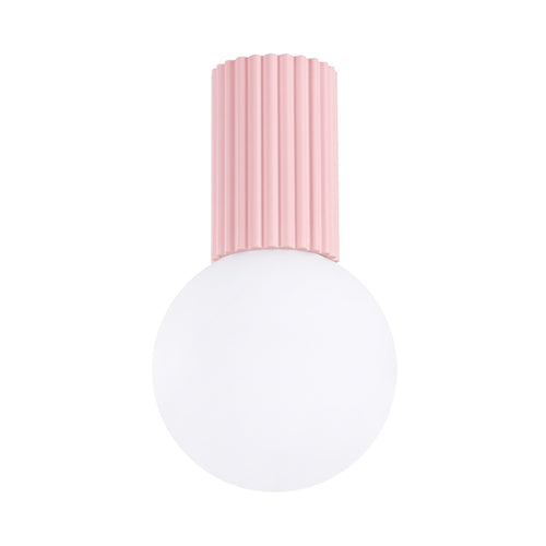Sollux Lighting Plafondlamp HALO roze IP44 - 12x12x21cm