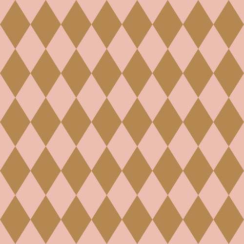 ESTAhome behang ruiten bruin en roze - 50 x 900 cm - 131600 - vtwonen shop