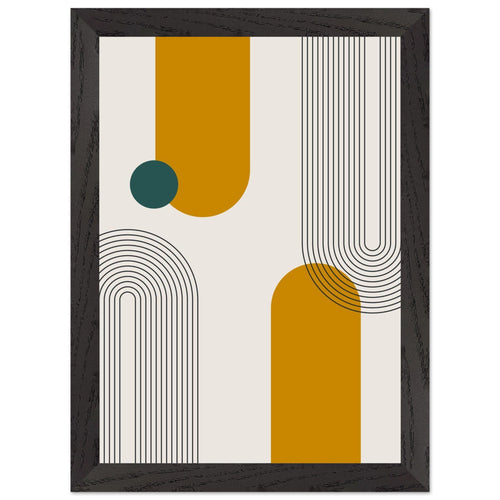 Artfulprints Poster met Lijst Boho – Path and form   - A4 21x29.7 cm - Meerkleurig