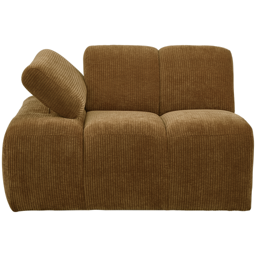 WOOOD 1-zits bank met arm links Mojo - Ribstof - Geel - 74x120x97 - vtwonen shop