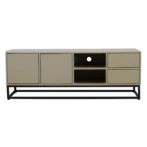 Giga Meubel Tv-meubel Cervi - Mangohout/Metaal - Taupe - 140x42x50cm - vtwonen shop
