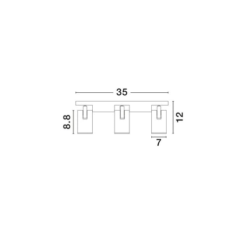 Nova Luce ESTO Plafondspot met balk, zandkleurig zwart, GU10, 3x10W