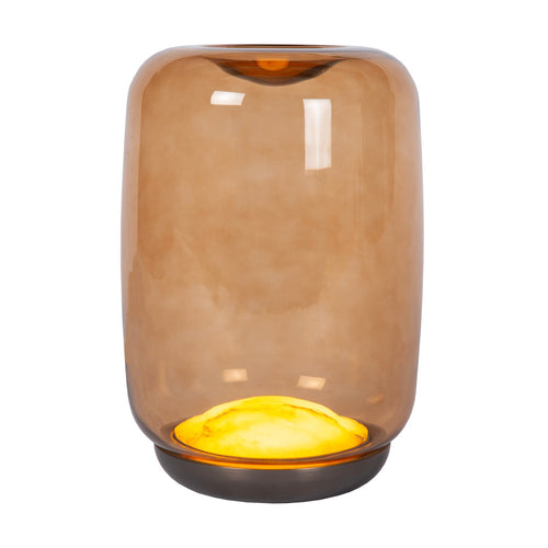 Atmooz tafellamp Skibo - bruin - Ø 19 x H 28,5 cm - geïntegreerde led