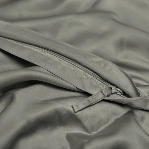 Coco & Cici - Bamboe Dekbedovertrek 140 x 200 cm - 1 Persoons Beddengoed - Olijfgroen - 1 Kussensloop (60x70) - 100% Eco Bamboe