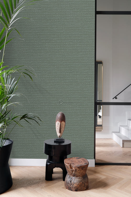 Origin Wallcoverings behang krokodillenhuid grijsblauw - 0,53 x 10,05 m - 347778 - vtwonen shop