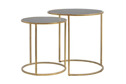 Light & Living bijzettafel DUARTE - Ø50x52cm - goud - Set van 2