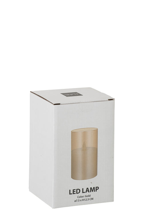 J-Line lamp Blinkend - glas - goud - small - LED lichtjes