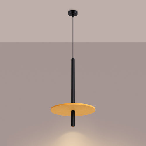 Sollux Lighting Hanglamp FELTRO 1 zwart/geel - 30x30x126cm