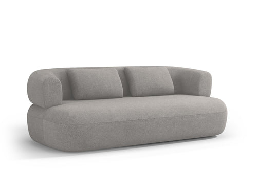 Micadoni Bank Jenny 3-zits, boucle, lichtgrijs - 90x178x73cm