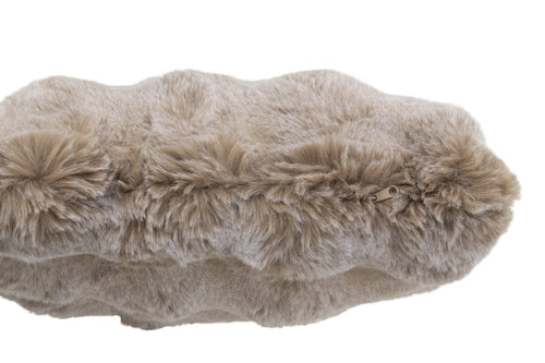 J-Line kussen Wave - polyester - taupe