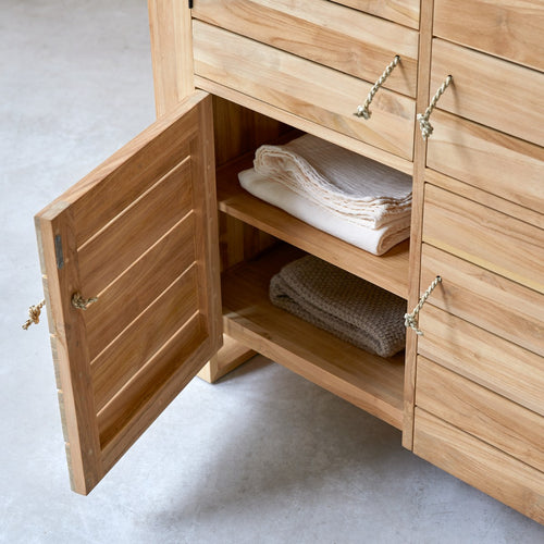 Tikamoon Dressoir van massief teakhout 110 cm - Naturel - vtwonen shop