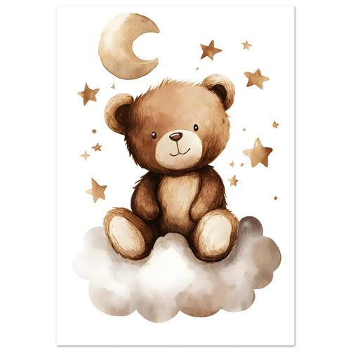 Artfulprints  Beertje in dromenland   poster 30x40 cm - vtwonen shop