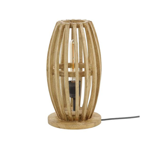 Giga Meubel Tafellamp Orbit - Mangohout Naturel - 1-Lichts - 20x20x38cm - vtwonen shop