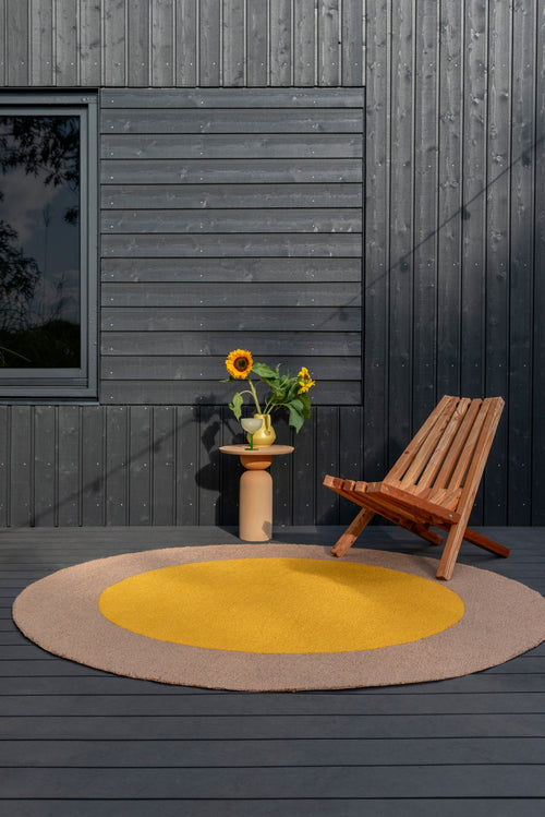 Rond Vloerkleed Brink en Campman Festival Yellow Round 200 cm rond - vtwonen shop