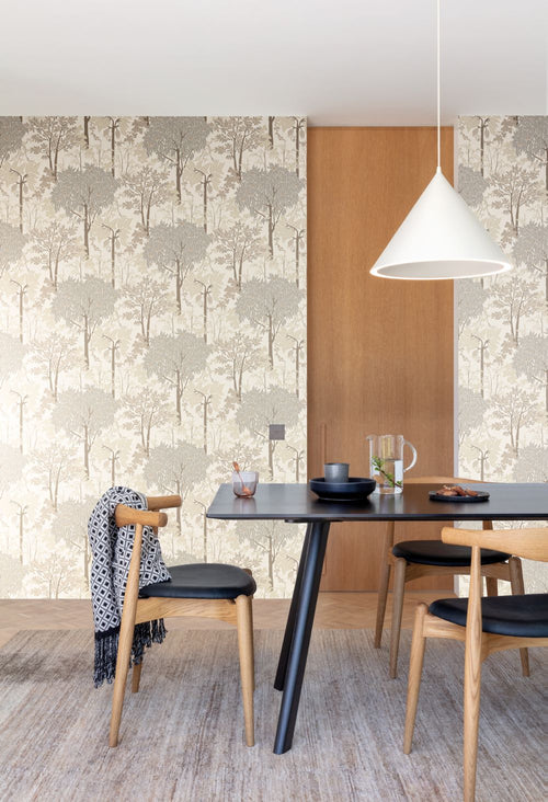 Masureel behang bosrijk landschap beige - 53 cm x 10.05 m - 632005 - vtwonen shop