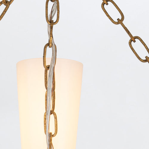 Zylindrische Pendelleuchte, modernes Antik-Gold, 3 x E27