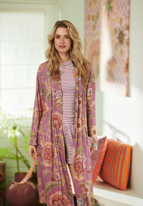 Pip Studio - Trinity Pyjama Top - Dames - Little Sumo Stripe - Lila - XS