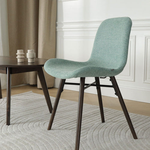 Nolon Nena-Fé Eetkamerstoel Zacht Groen - Stof - Walnoot Poten - vtwonen shop