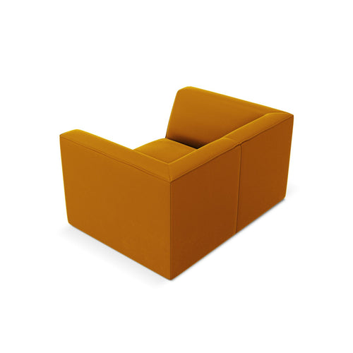 Cosmopolitan Design - Fauteuil Siena flueel geel - 92x120x69cm