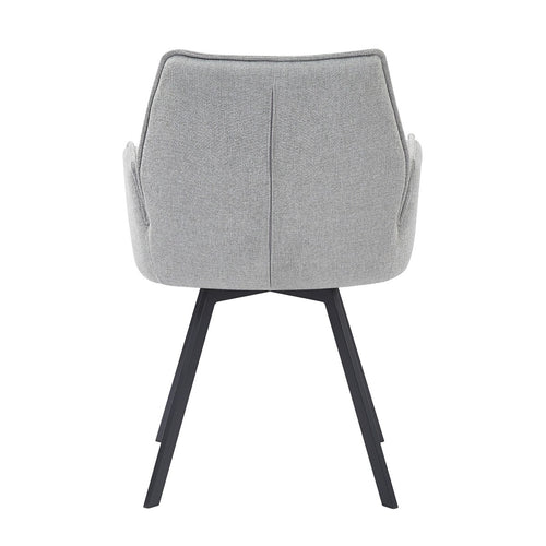 Livingfurn eetkamerstoel Louise Grey - stof - 1 stuk - vtwonen shop