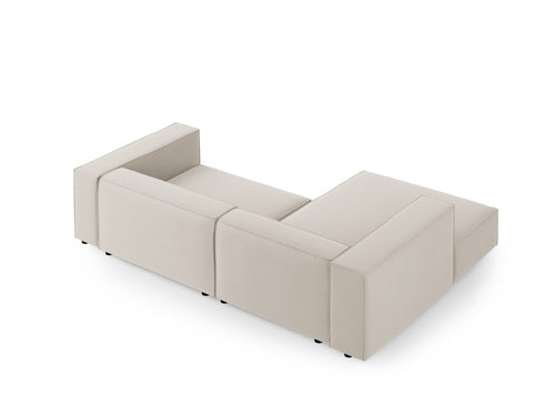 Cosmopolitan Design linker hoekbank Arendal 3-zits, flueel, ecru - 166x224x70cm