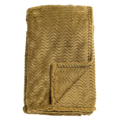 BARTOS - plaid 140x180 cm - gerecycled - golfpatroon - Green Moss - groen