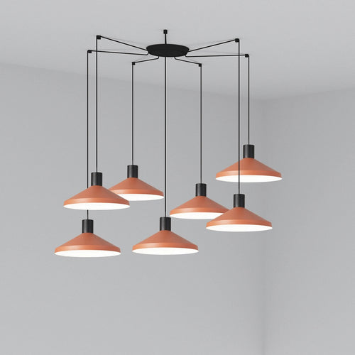 Faro KOMBO - Cluster hangende plafondlamp Oranje, E27