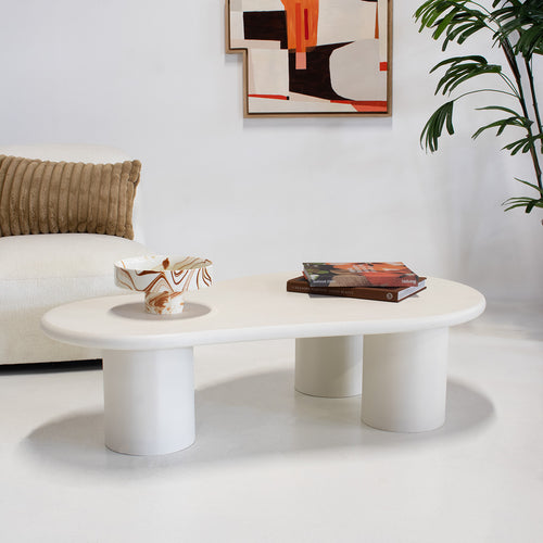 DÉJA Living Salontafel Maud Organisch - Beige - 130x80x35cm - vtwonen shop