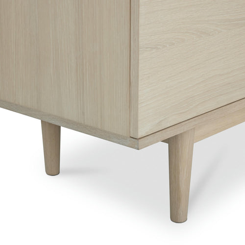 Furnhouse 3-deurs dressoir Kerteminde - Witte olie - MDF, eikenfineer - 45x160x80
