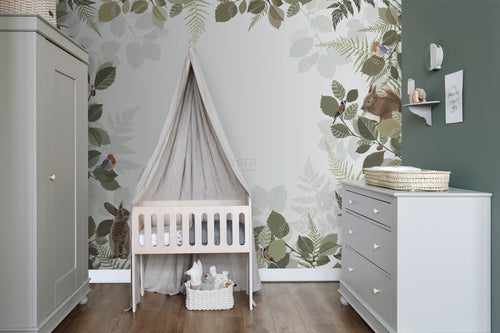 ESTAhome fotobehang bosdieren groen en bruin - 3 x 2,79 m - 159100 - vtwonen shop