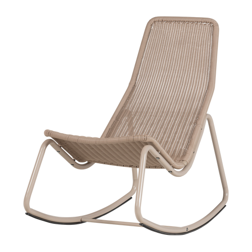 WOOOD schommelstoel tuin Tom - Kunststof - Zand - 97x51x95