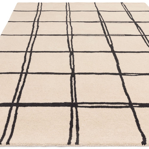 Vloerkleed Easy Living Albany Grid Monochrome Rug 80x150 cm - vtwonen shop